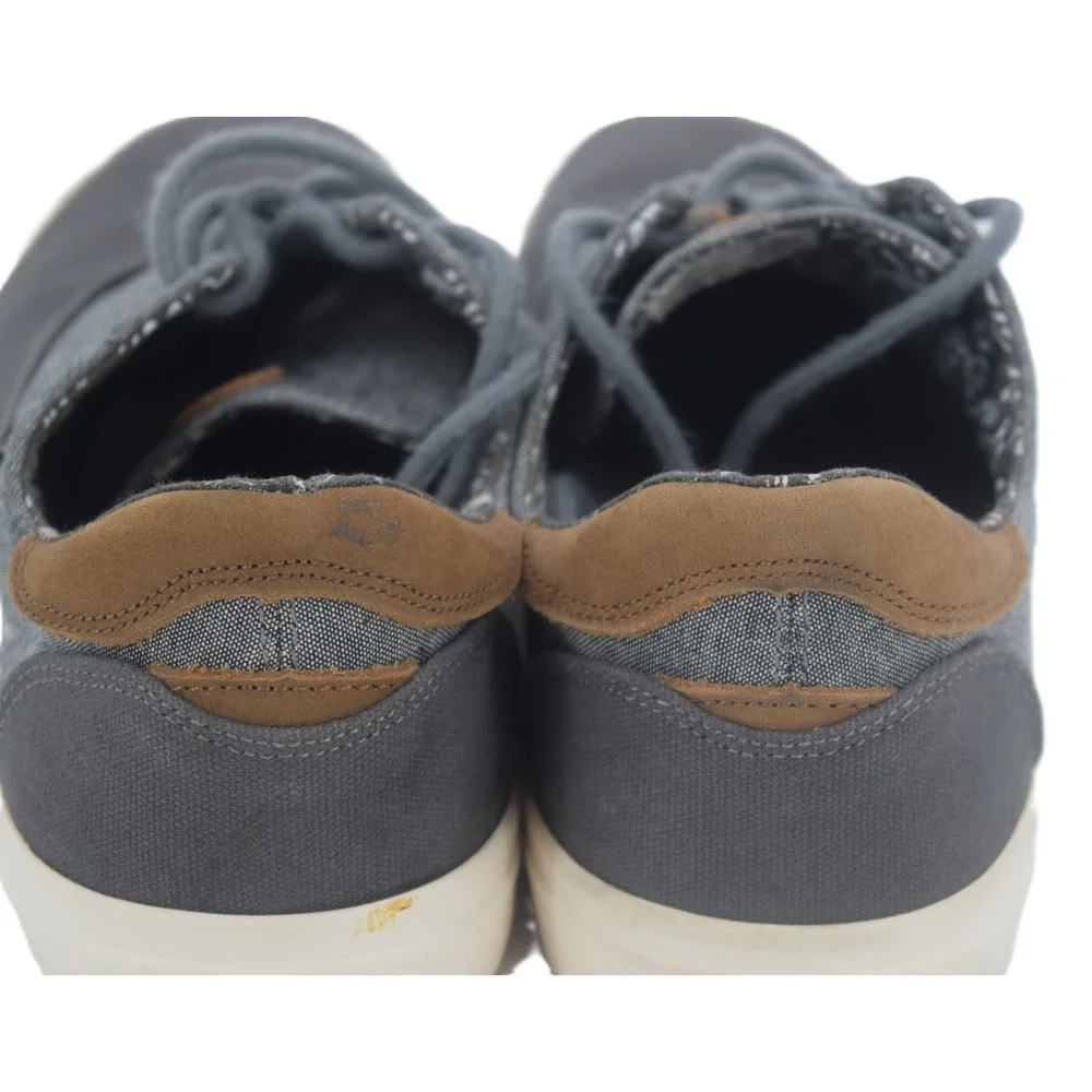 CREVO Mens Size 11‎ Gray Canvas Lace Up Casual Sneakers Shoes